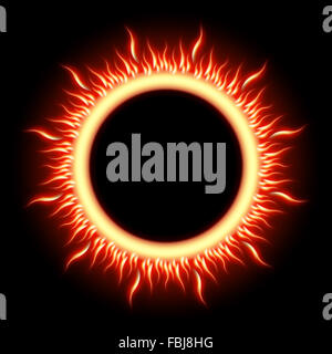 Abstract burning star circle view. Stock Photo