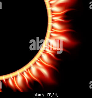 Abstract burning star circle view Stock Photo