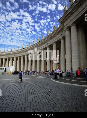 Crowds at St Peter's Basilica, Vatican City Stock Photo