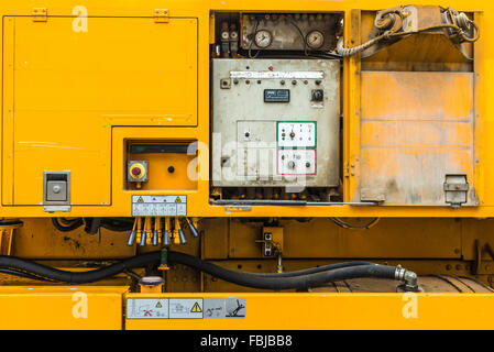 Control panel of a machine to inject cement Stock Photo