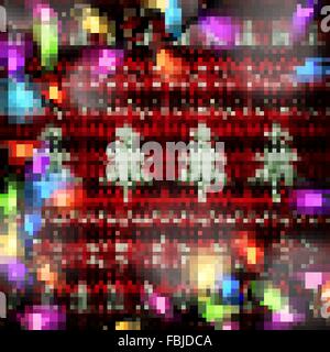 Knitted Christmas background. EPS 10 Stock Vector