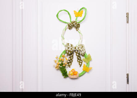 Door Easter decorations Stock Photo