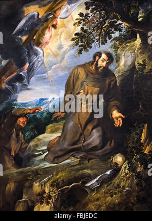 Saint Francis Receiving the Stigmata 1633 Sir Peter Paul Rubens 1577 –1640 Flemish Belgian Belgium Stock Photo