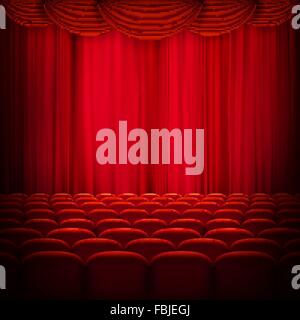 Red curtain template. EPS 10 Stock Vector