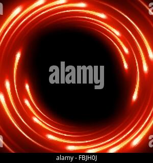 Fire blurred magic neon light curved lines. EPS 10 Stock Vector