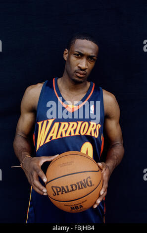 LOS ANGELES, CA – JUNE 12: NBA basketball player Gilbert Arenas in Los Angeles, California on June 12, 2003. Stock Photo