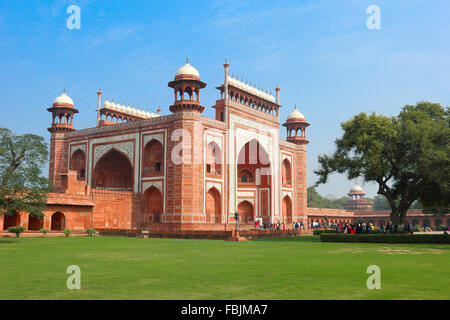 The great gate of Taj (Darwaza-i-Rauza) Stock Photo