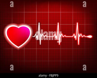 Abstract heart beats cardiogram. EPS 10 Stock Vector