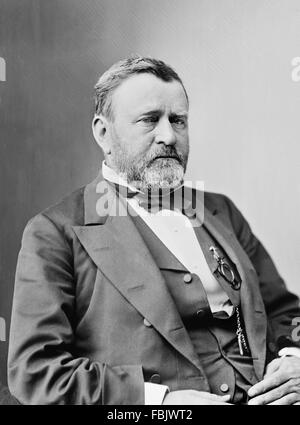 Ulysses S Grant, portrait of the 18th US President, taken between 1870 and 1885 Stock Photo