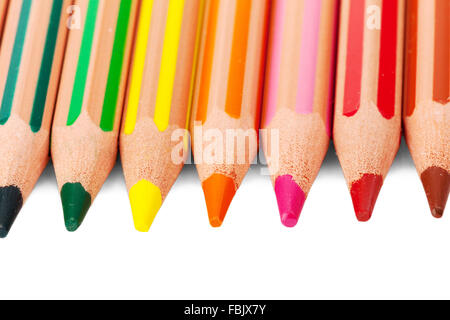 Color pencils isolated on white background Stock Photo