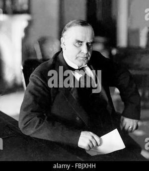 William McKinley, portrait of the 25th US President , c.1898 Stock Photo
