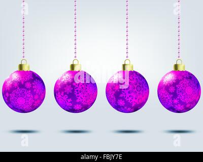 Christmas balls over elegant background. EPS 8 Stock Vector