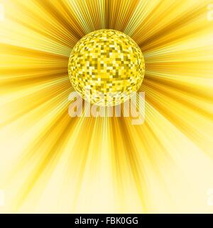 Glowing lights and disco ball. EPS 8 Stock Vector