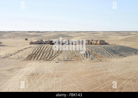 NEFTA; TUNISIA - DEC 8; Original movie scenery for Star Wars film in the Sahara desert; Tunisia December 08; 2004 Stock Photo