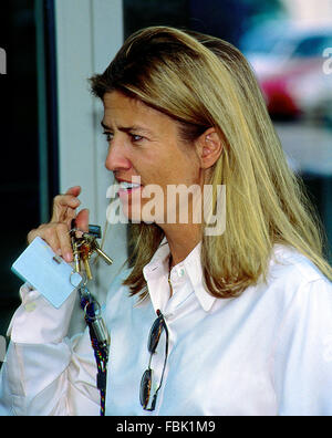 Washington, DC., USA, 1998 Greta Van Susteren  is an American commentator and television personality on the Fox News Channel, where she hosts On the Record w/ Greta Van Susteren. A former criminal defense and civil trial lawyer, she appeared as a legal analyst on CNN co-hosting Burden of Proof with Roger Cossack from 1994 to 2002, playing defense attorney to Cossack's prosecutor. As of 2014, she is listed as the 100th most powerful woman in the world by Forbes. Credit: Mark Reinstein Stock Photo