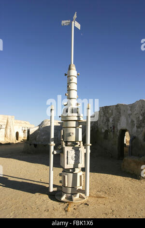 NEFTA; TUNISIA - DEC 8; Original movie scenery for Star Wars film in the Sahara desert; Tunisia December 08; 2004 Stock Photo