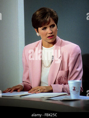 Washington, DC., USA, 15th June 1991 Katie Couric of NBC's 'Today Show' in the studio Credit: Mark Reinstein Stock Photo