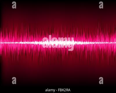 Sound waves oscillating on black background. EPS 8 Stock Vector
