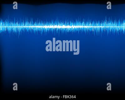 Sound waves oscillating on black. EPS 8 Stock Vector