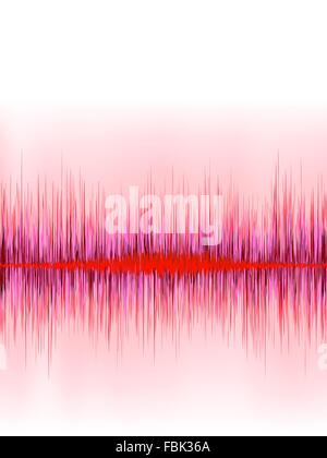 Abstract equalizer background. Red wave. EPS 8 Stock Vector