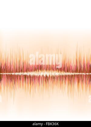 Orange sound wave on white. + EPS8 Stock Vector