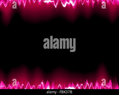 Sound waves oscillating on black. EPS 10 Stock Vector