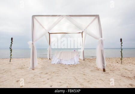 outdoor beach wedding gazebo Stock Photo
