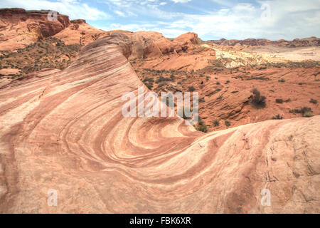 The Fire Wave, Valley of Fire State Park, Nevada Stock Photo