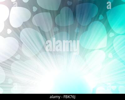 Blue pattern hearts background. EPS 10 Stock Vector