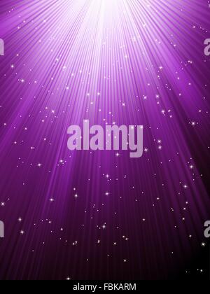 Stars are falling on purple luminous rays. EPS 8 Stock Vector Image ...