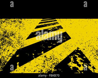 A grungy and worn hazard stripes texture. EPS 8 Stock Vector
