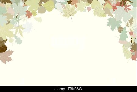 Background with frame with Autumn Leafs. EPS 8 Stock Vector