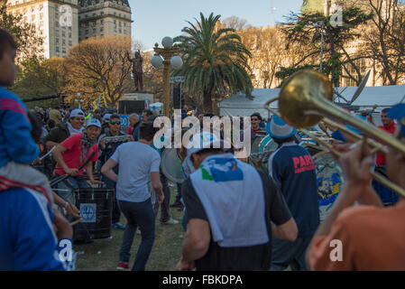 Rally during opening ceremony of the monument honoring Argentine former President Juan Domingo Peron. Stock Photo