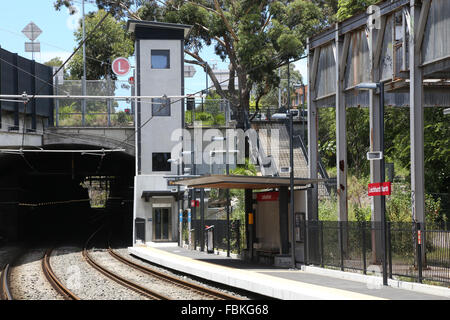 Leichhardt North light rail station in Sydney’s inner west. Stock Photo