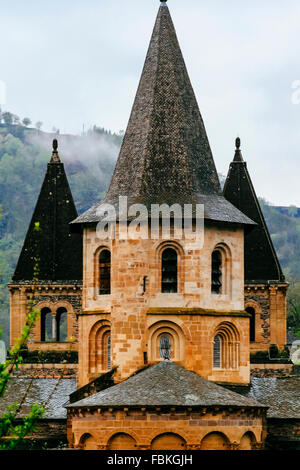 Church of Saint-Foy, Conques, France, part of the Camino de Compostela Stock Photo