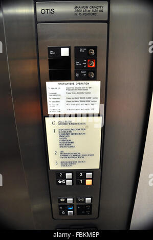 elevator buttons Stock Photo