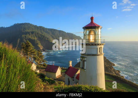 coast, florence, head, heceta, landmark, landscape, light, lighthouse, marine, Stock Photo