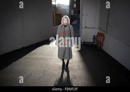 Aurora Aksnes, stage name AURORA, singer-songwriter from Norway photographed in London, England, UK Stock Photo