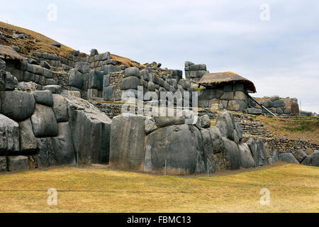 Ruins of the Inca fortress of Sacsayhuaman, Cusco Province, Peru