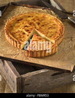 Flan boulanger. French custard tart. Stock Photo