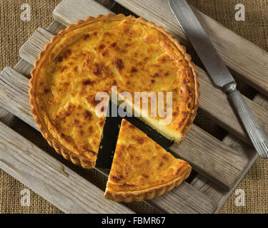 Flan boulanger. French custard tart. Stock Photo