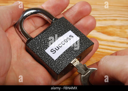 Lock with an inscription 