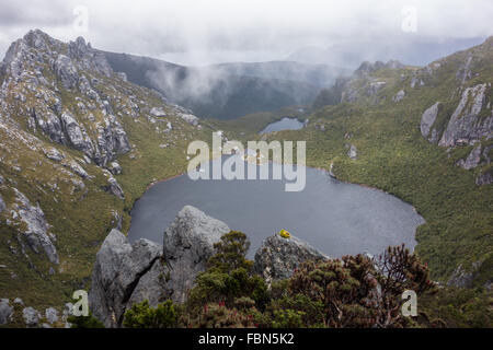 Lakes and mountains, Western Arthurs range Stock Photo