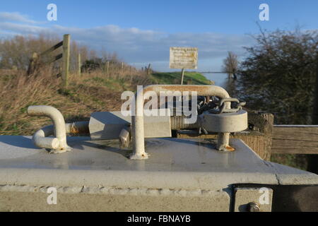 Flood gate detail Stock Photo