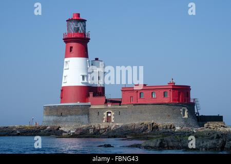 Longstone Lighthouse in the Farne Islands, Northumberland, England Stock Photo