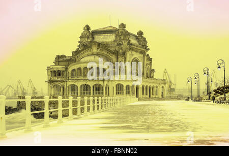 Stormy day on the promenade of the Constanta city, one of the most attractive city of Romania,Europe. Stock Photo