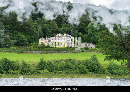 John Ruskin's former home Brantwood at Coniston Water Stock Photo