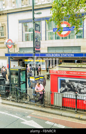 street scene, holborn underground station, london, england Stock Photo