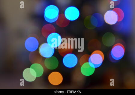 bokeh created by Christmas lights Stock Photo