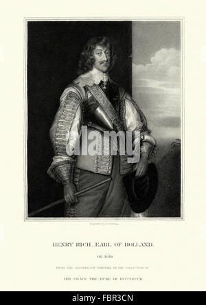 Henry Rich, 1st Earl of Holland 1590 to 1649, known as The Lord Kensington between 1623 and 1624, was an English courtier, peer Stock Photo